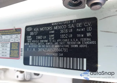 2018 Kia Rio S from USA, damaged, VIN 3KPA25AB5JE044791
